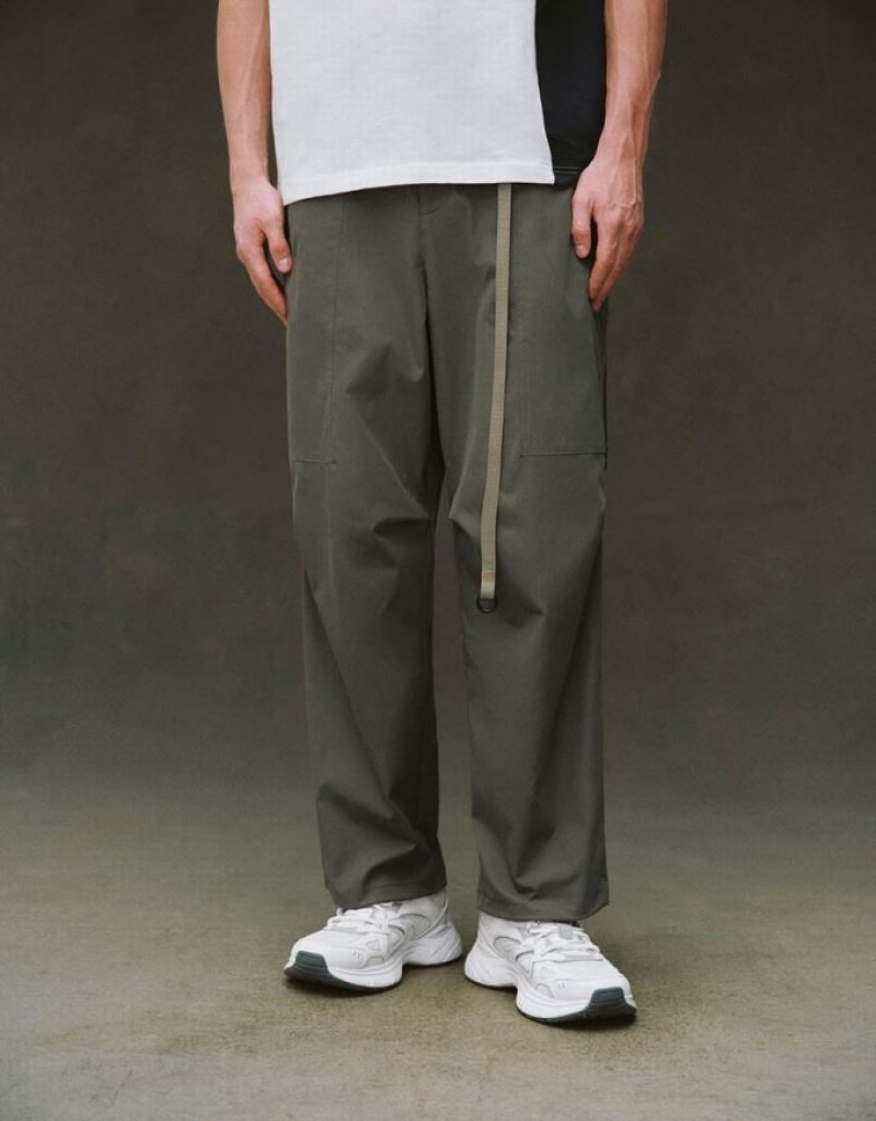 Khaki Urban Revivo Loose Men's Joggers | 36780LUKD