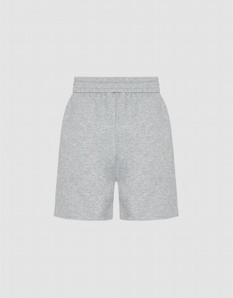 Light Grey Urban Revivo Drawstring Waist Women's Shorts | 72903LECD