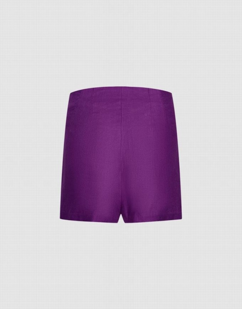 Purple Urban Revivo Basic Skort Women's Shorts | 40657TPOR