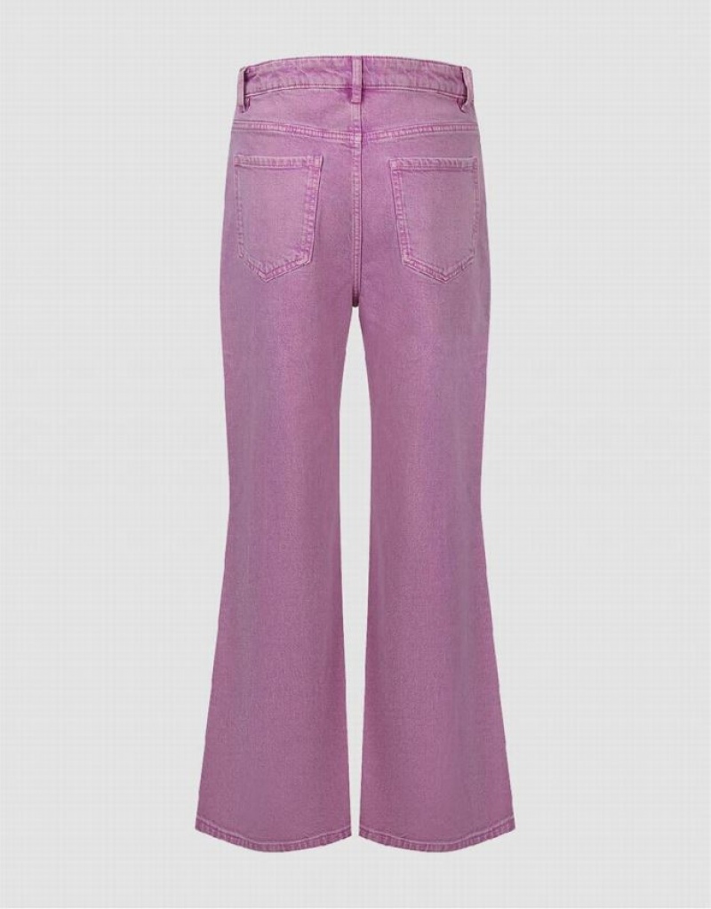 Purple Urban Revivo Flare Women's Jeans | 27365CMJH