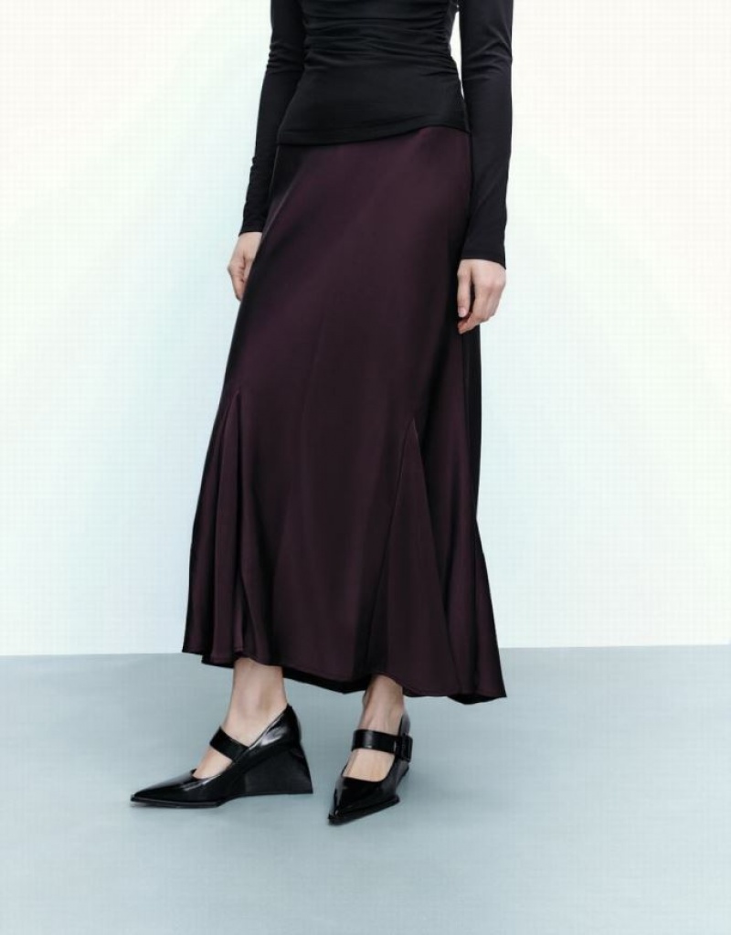 Purple Urban Revivo Maxi Fishtail Women's Skirts | 25671OPIM