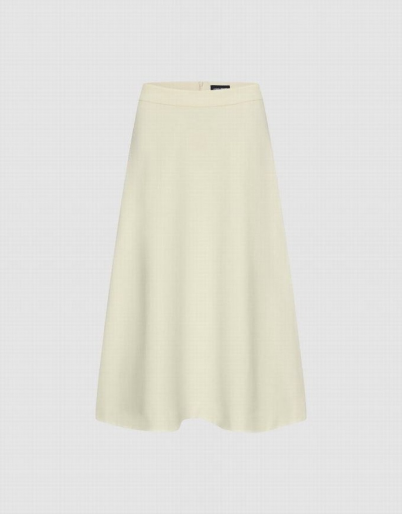 White Urban Revivo Midi Straight Women\'s Skirts | 75186YHWR