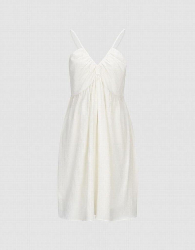 White Urban Revivo Mini A-Line Women's Dress | 38549TDZC