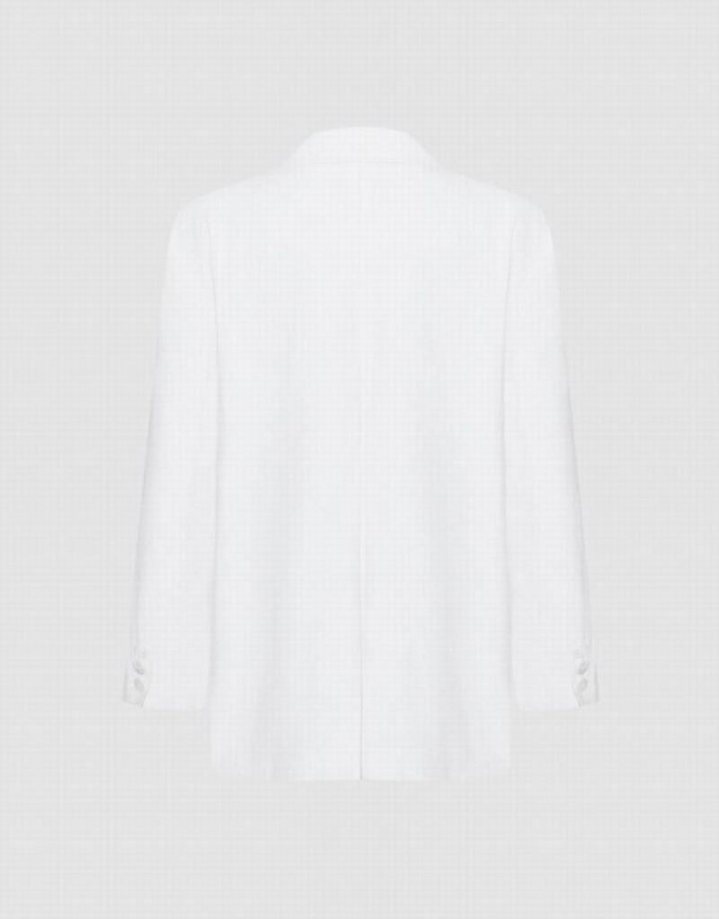 White Urban Revivo Plain Single Breasted Women's Blazers | 16035GXLW