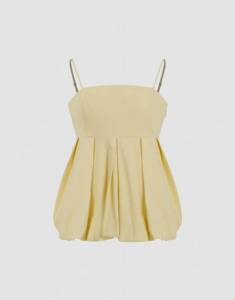 Yellow Urban Revivo Off-Shoulder Women's Camisole | 78304HJVO